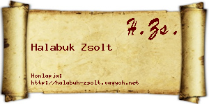 Halabuk Zsolt névjegykártya